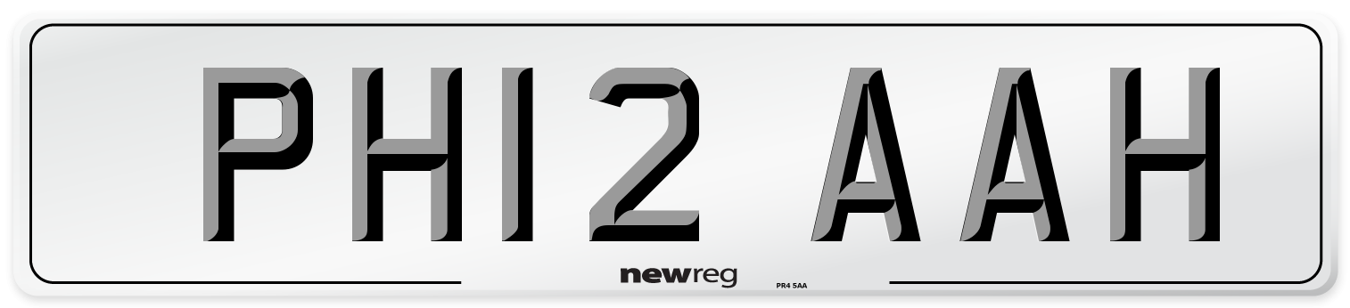 PH12 AAH Number Plate from New Reg